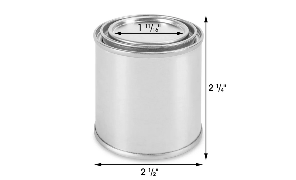 125ml Silver Paint Tin ( Unlabeled or Custom Label)