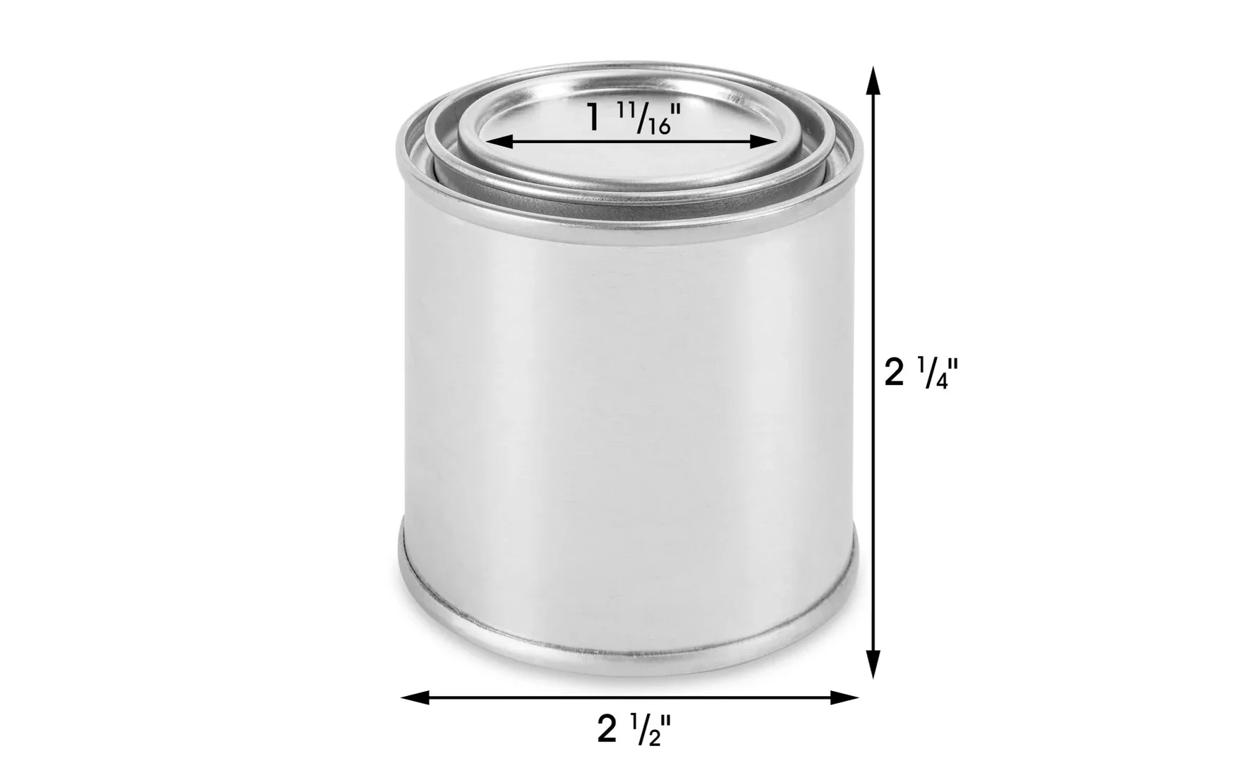 125ml Silver Paint Tin ( Unlabeled or Custom Label)